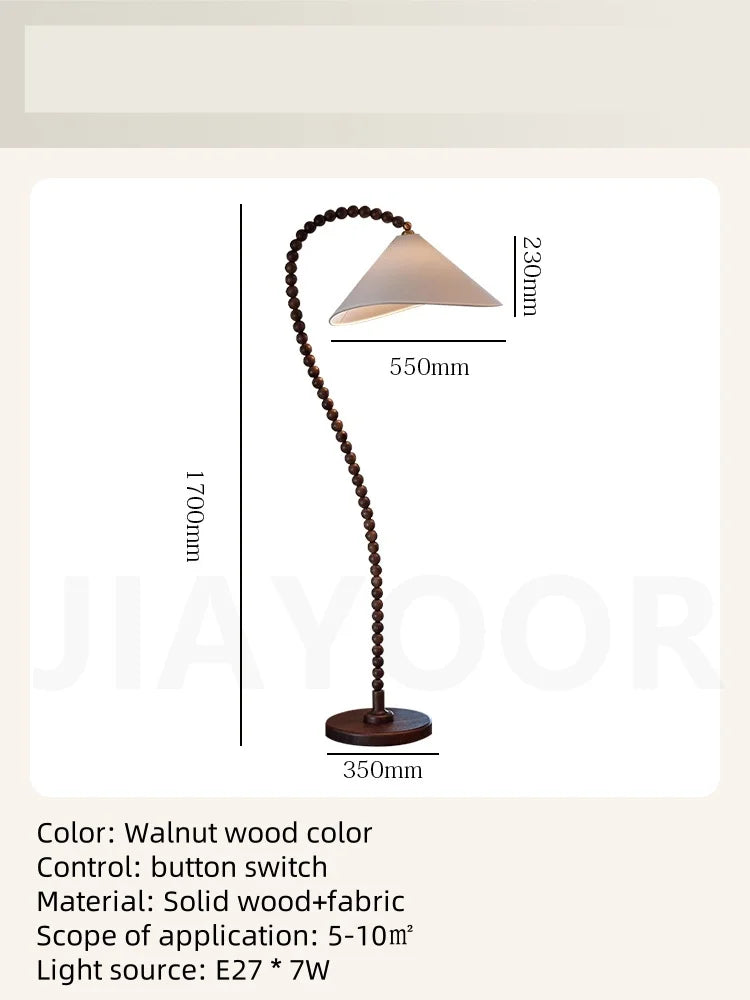 Vloerlamp van Massief Hout - Retro Franse Stijl voor Woonkamer
