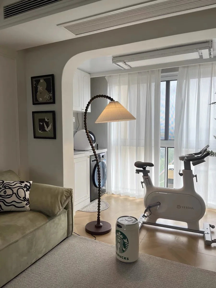 Vloerlamp van Massief Hout - Retro Franse Stijl voor Woonkamer