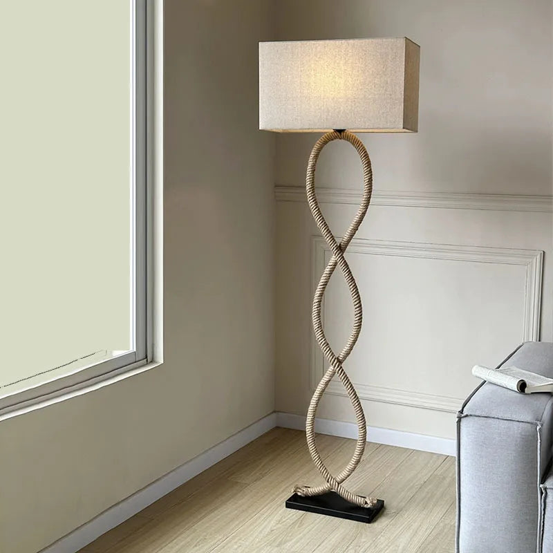 Vloerlamp - Stijlvol ontwerp met hennep en stof voor elke ruimte