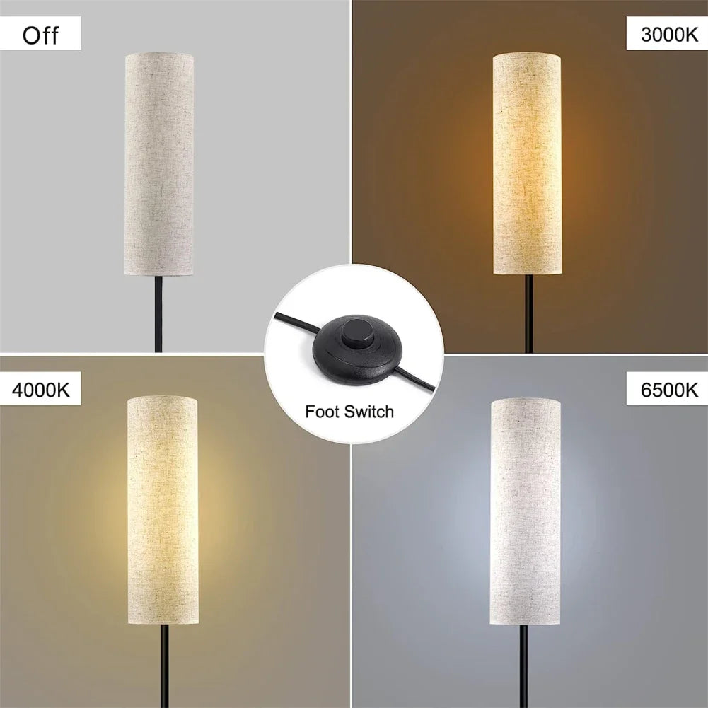 Vloerlamp met Voetenschakelaar - Dimbare Leeslamp voor Thuis
