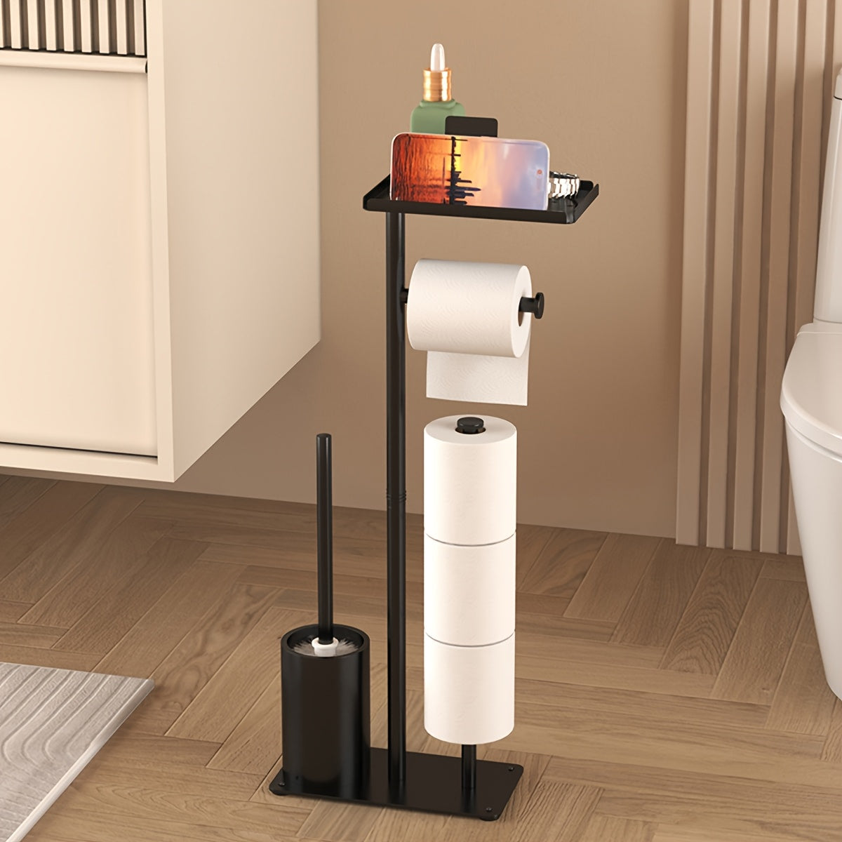 Vrijstaande Toiletpapierhouder - Ruimtebesparend en Modern Ontwerp