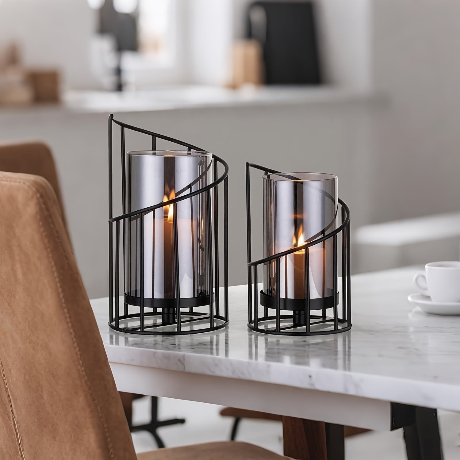 2-pack Spiraalvormige Kaarshouders - Stijlvolle Decoratie voor Elke Gelegenheid
