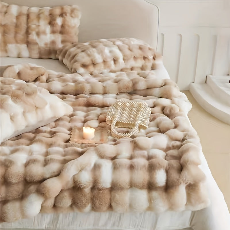 Zachte Imitatie Konijnenfleece Deken – Multifunctionele Gooideken voor Bank, Sofa en Bed