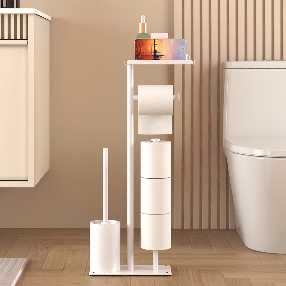 Vrijstaande Toiletpapierhouder - Ruimtebesparend en Modern Ontwerp