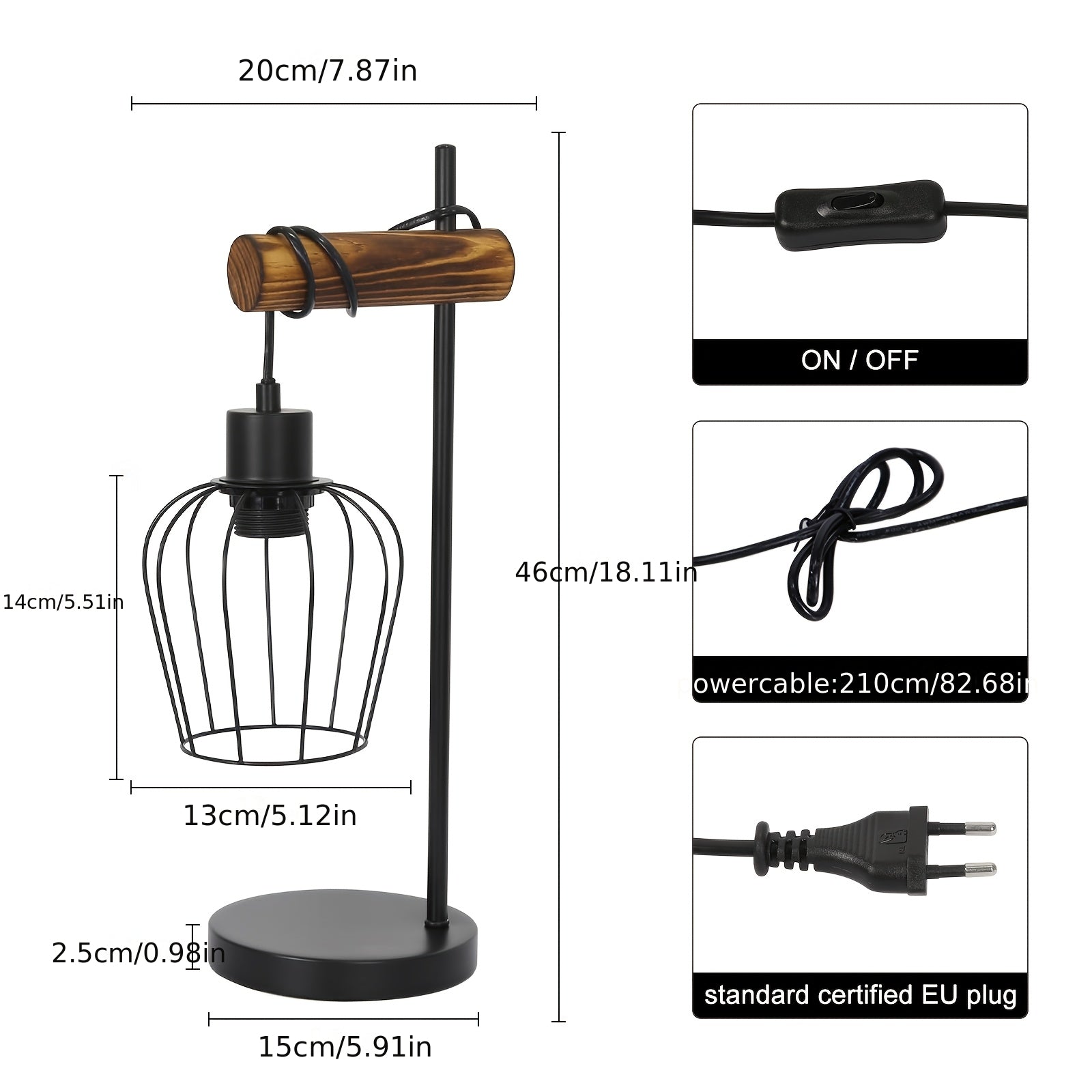 Retro Bedlamp - Industrieel Ontwerp, Geschikt voor Elke Kamer