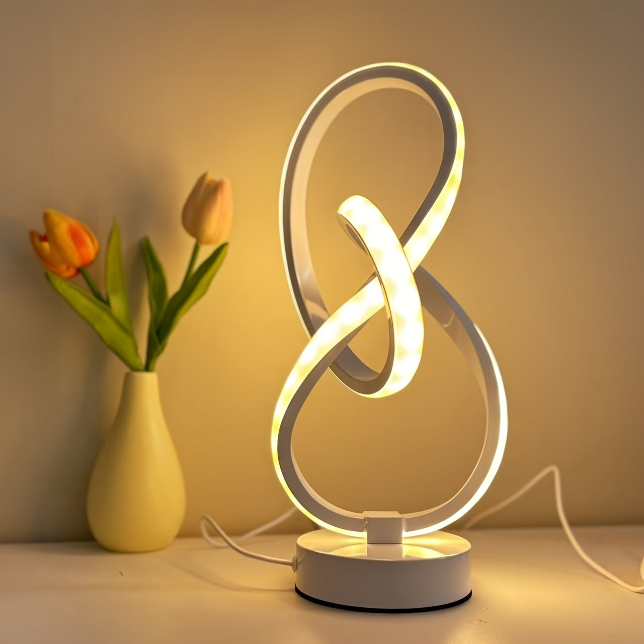 Spiraal USB Bureaulamp - 3 Kleurtemperaturen en Geheugenfunctie