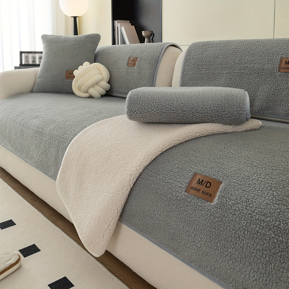 Pluchen Sofahoes - Antislip en Universele Meubelbeschermer