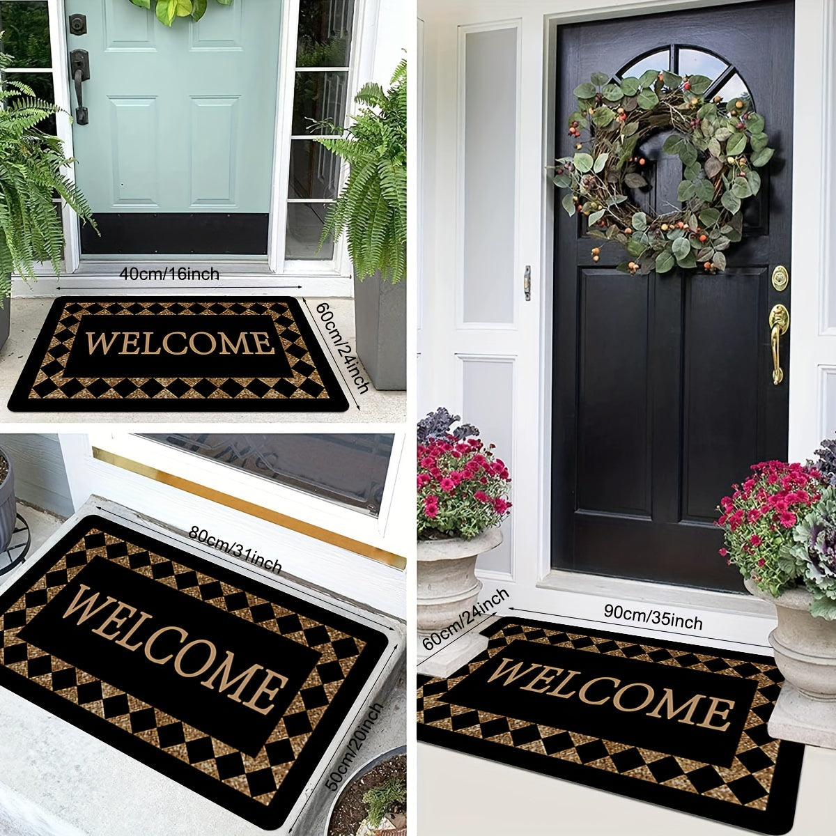 Deurmat - Antislip Polyester met Welkom Motief voor Woondecoratie