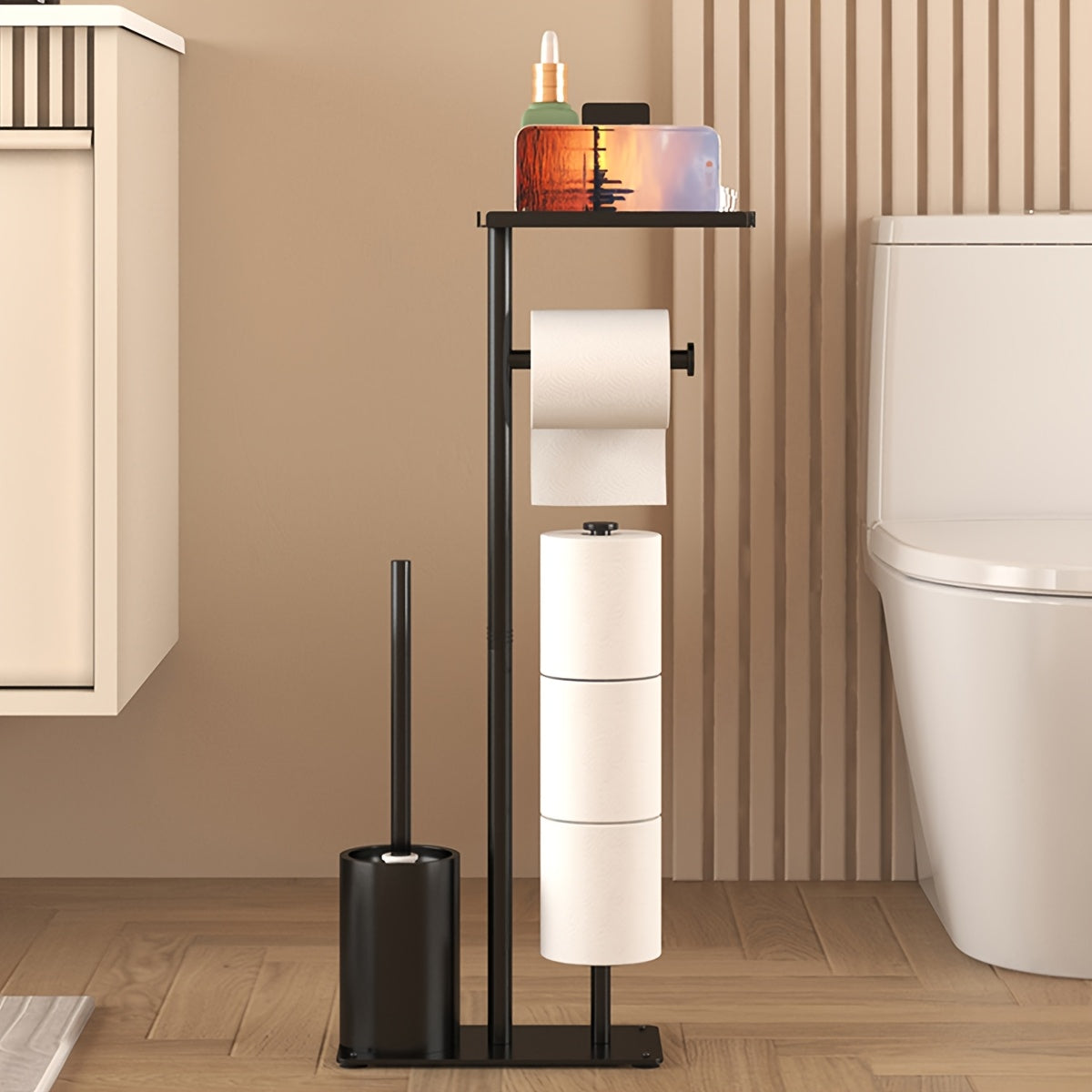 Vrijstaande Toiletpapierhouder - Ruimtebesparend en Modern Ontwerp