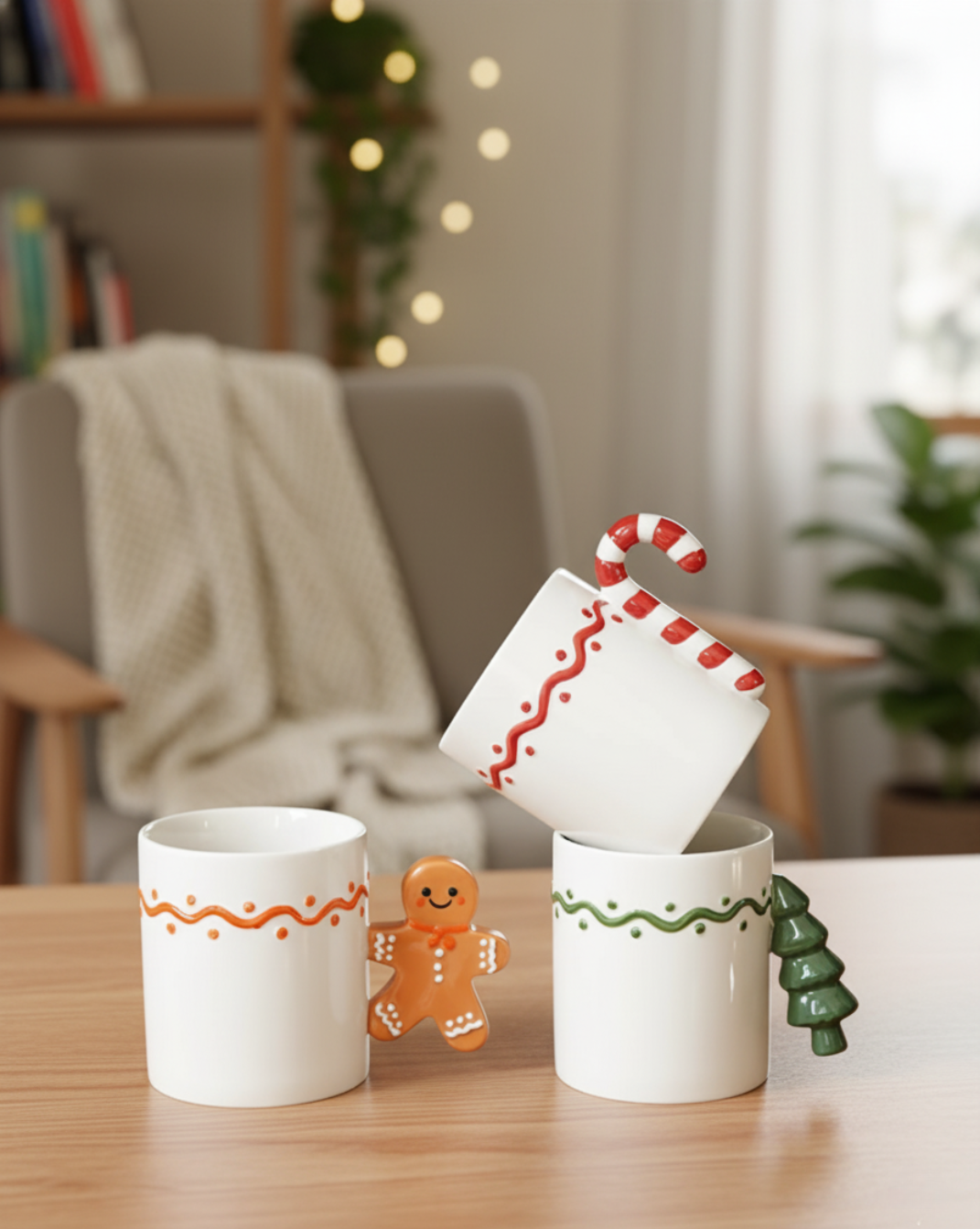 moderne keramische kerstmok - feestelijk design