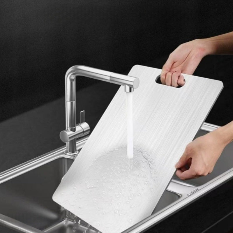 Robuuste Titanium Snijplank – Omkeerbare Keuken- en Buitenplank met Handvat, Vaatwasserbestendig en Duurzaam