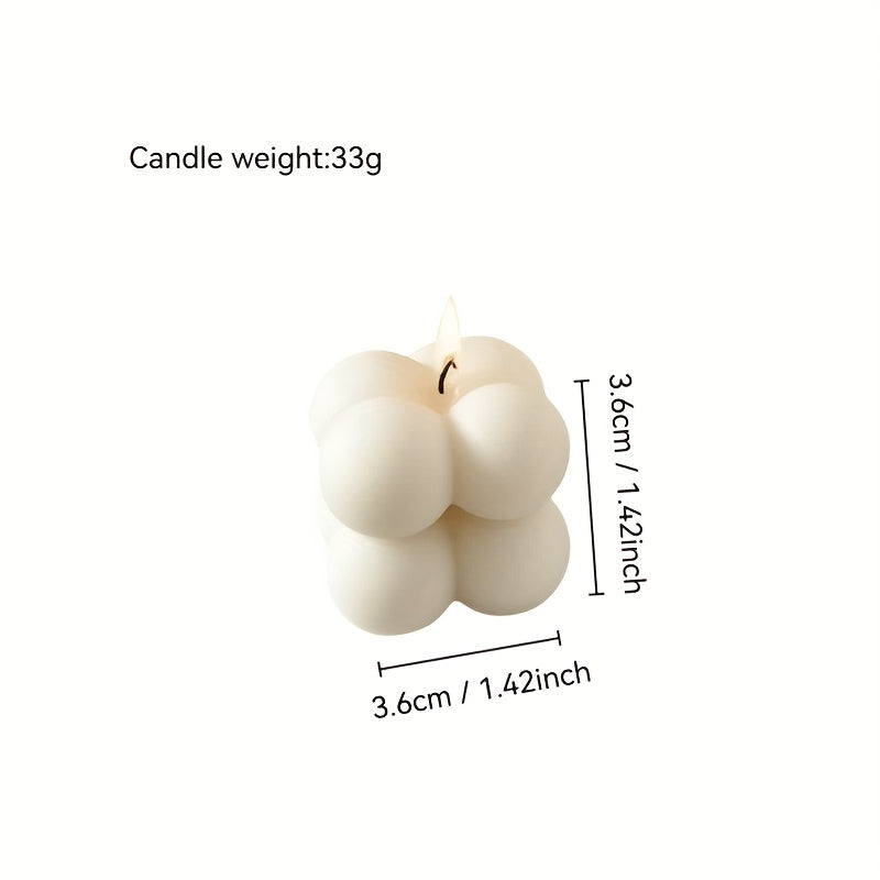 Artistieke Vierkante Kaars - Natuurlijk Sojawas Met Vanillegeur