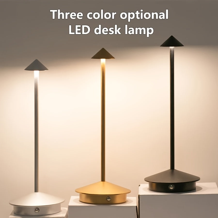 Draadloze LED Tafellamp met Traploze Dimming en Oplaadbare Batterij – Modern Design voor Diverse Kamers