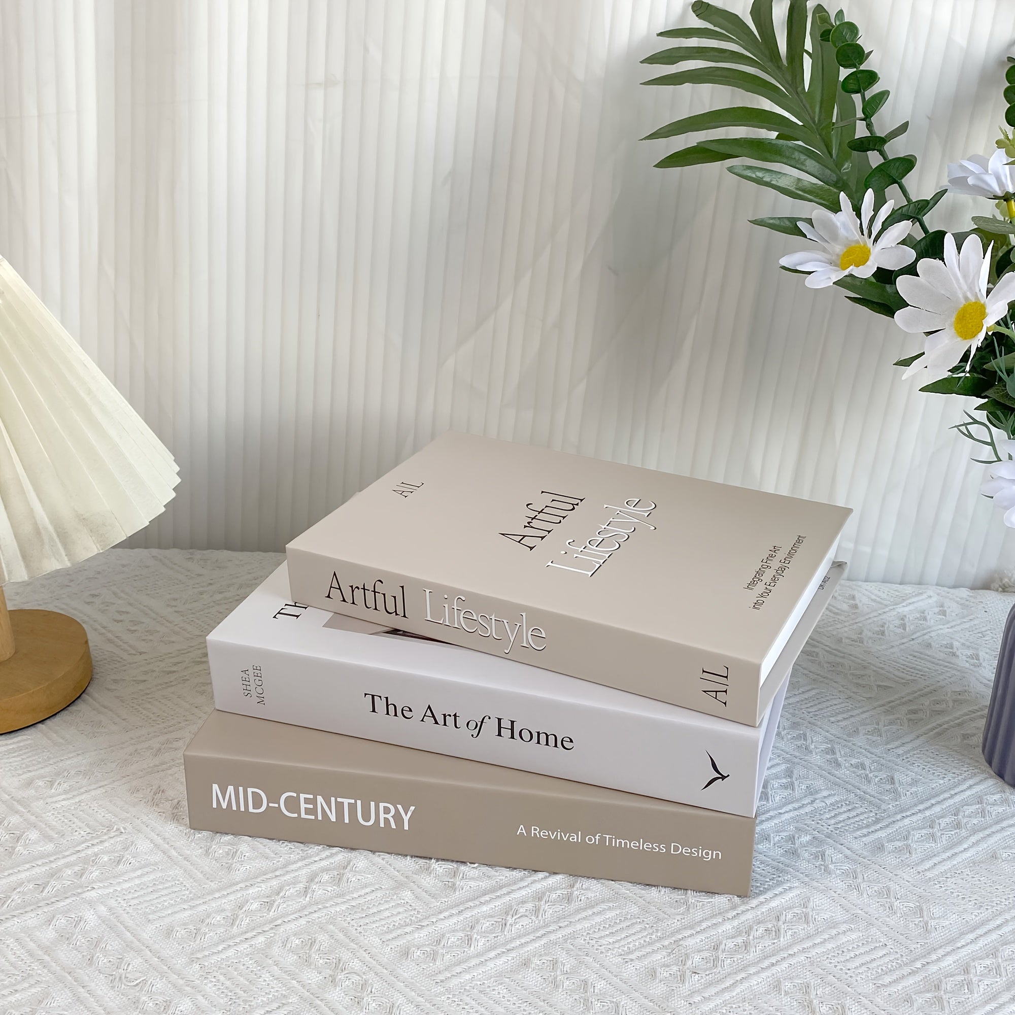 3 stuks huisdecoratie papieren nepboeken, verfijnde simulatiewerken in bruin, wit en beige voor tafel-, nachtkastje- of boekplankversiering, Feestelijke Decoraties,Minimalistische Boeken,Decoratieve Boeken,Verfijnd Ontwerp,Lichtgewicht Boeken,Boeken Displ