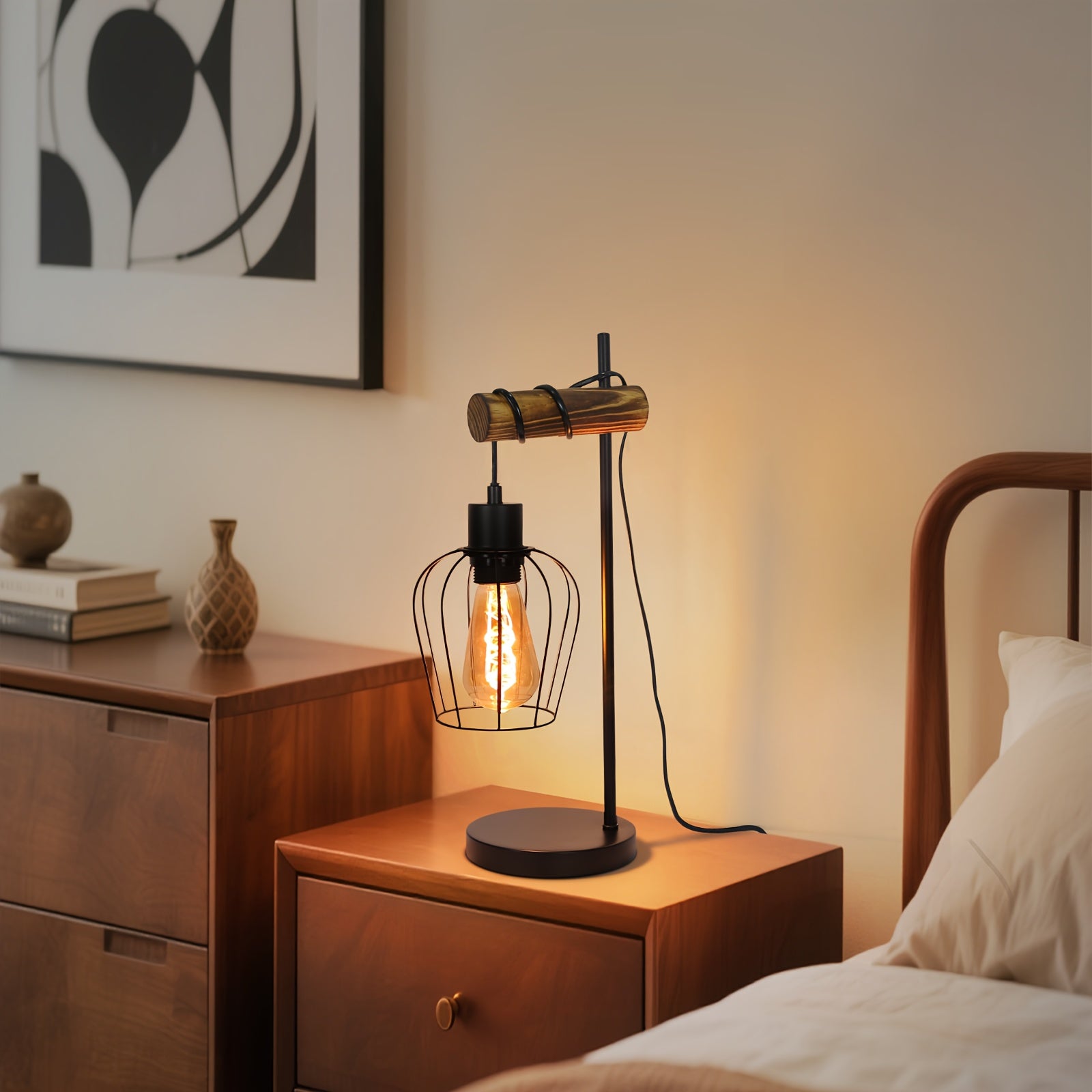 Retro Bedlamp - Industrieel Ontwerp, Geschikt voor Elke Kamer