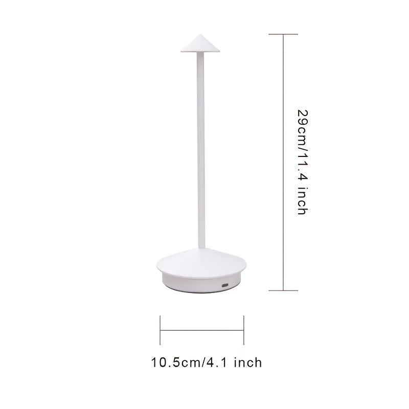 Draadloze LED Tafellamp met Traploze Dimming en Oplaadbare Batterij – Modern Design voor Diverse Kamers