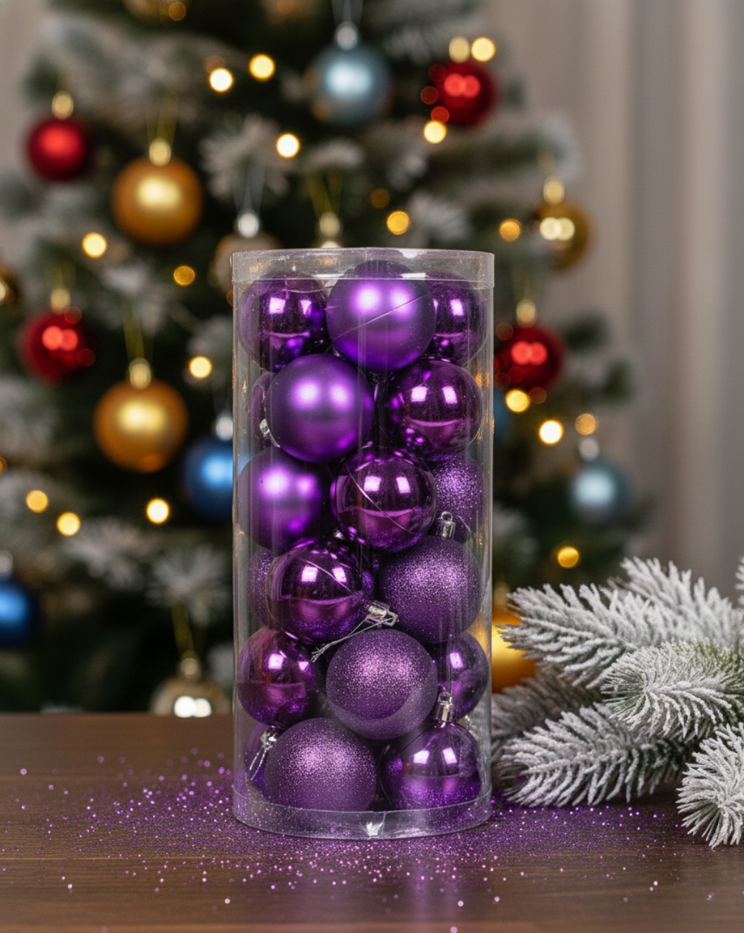 Basic kerstballen - 24 stuks