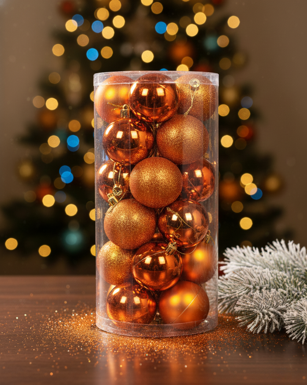 Basic kerstballen - 24 stuks