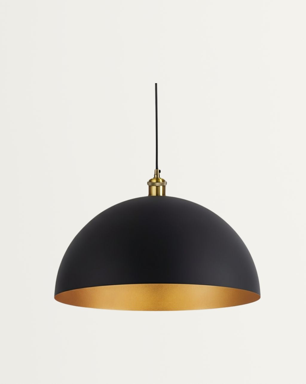 Industriële Hanglamp Zwart en Goud voor Eettafel en Slaapkamer – 45 cm Metaal met Mat Afwerking