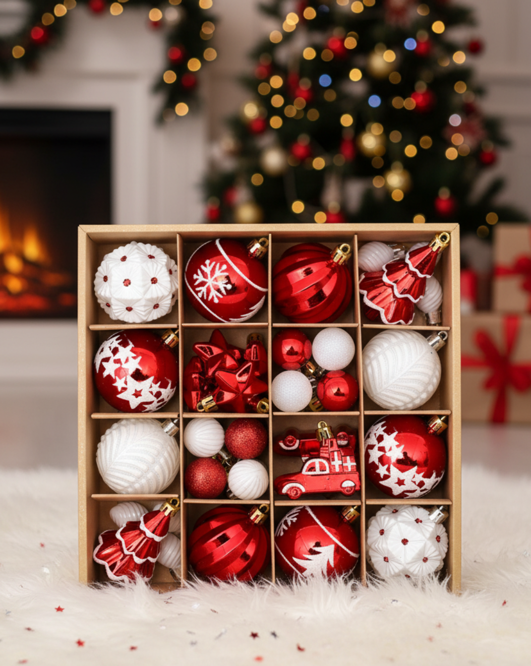 Shatterproof kerstballen-set 42 stuks
