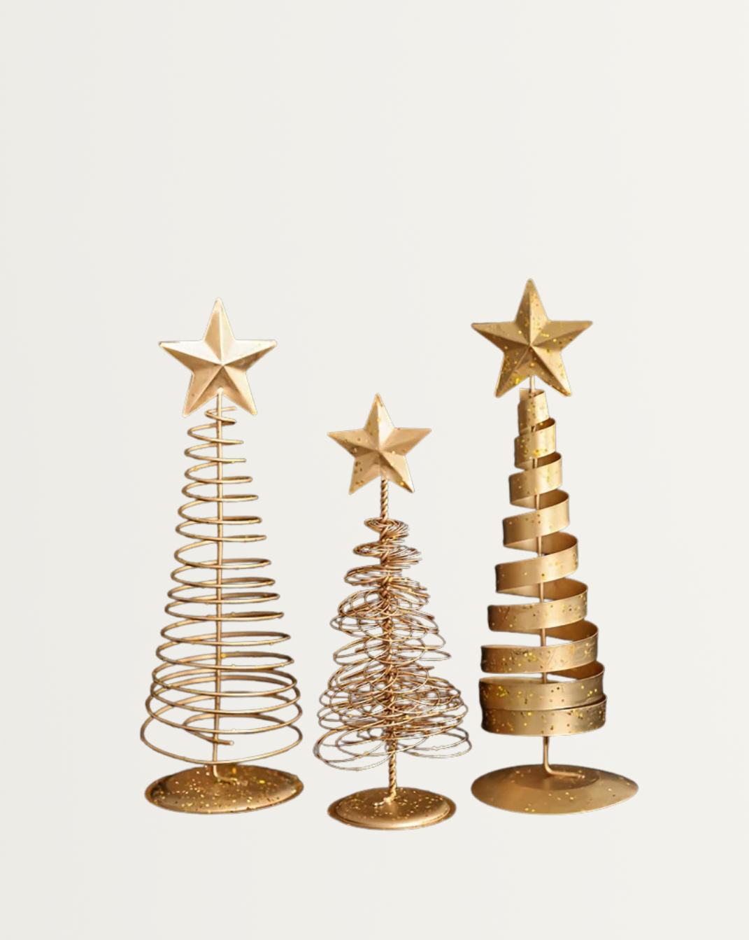 Vintage gouden ijzeren kerstboom decor