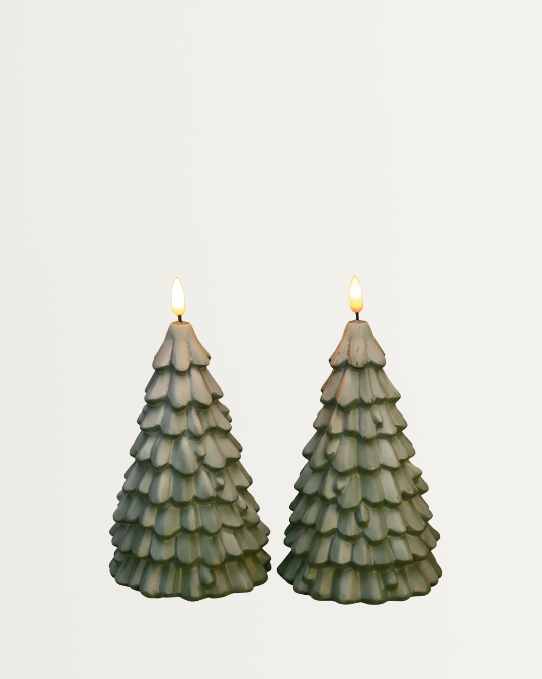 led kaars met kerstboom design