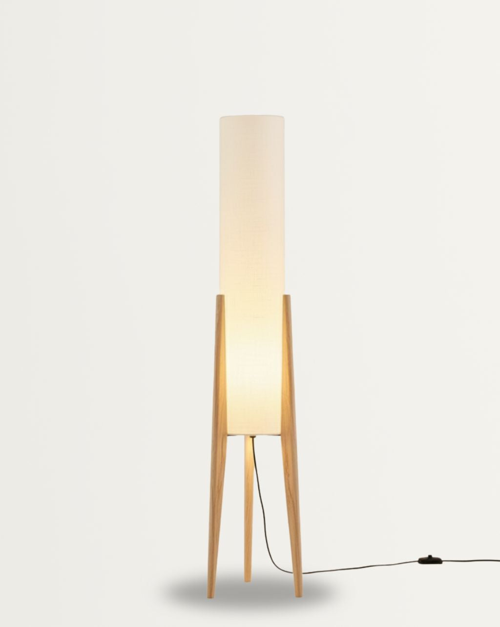Houten Vloerlamp - Retro Wabi-sabi Ontwerp Voor Woonkamer & Slaapkamer