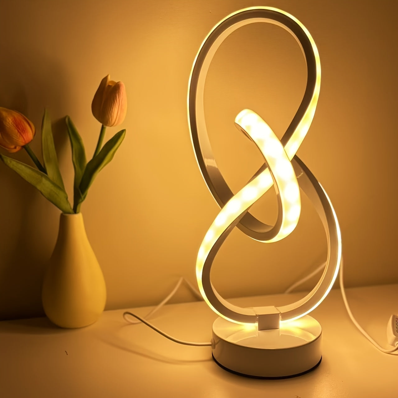 Spiraal USB Bureaulamp - 3 Kleurtemperaturen en Geheugenfunctie
