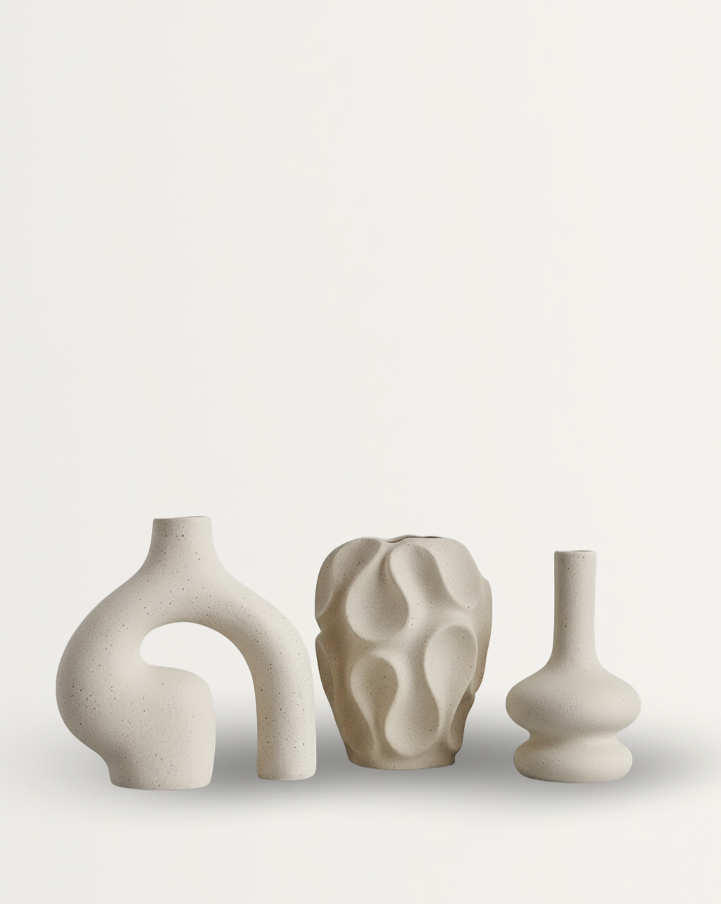 Boho Keramische Vazen Set - Trendy Geometrische Decoratie voor Interieur