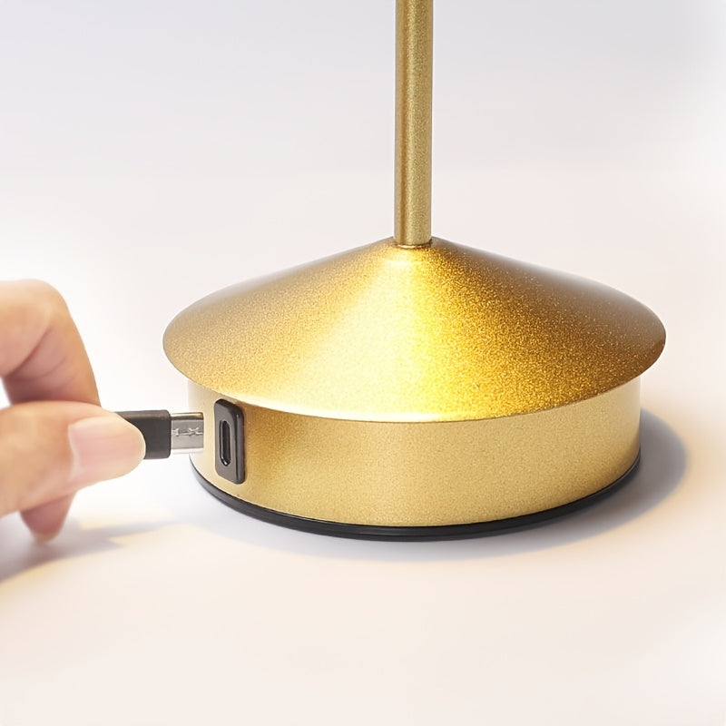 Draadloze LED Tafellamp met Traploze Dimming en Oplaadbare Batterij – Modern Design voor Diverse Kamers