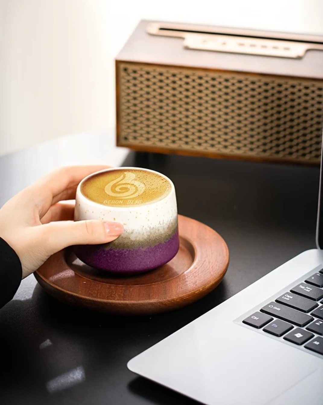 Luxe hemelkleurige keramische mok 200 ml