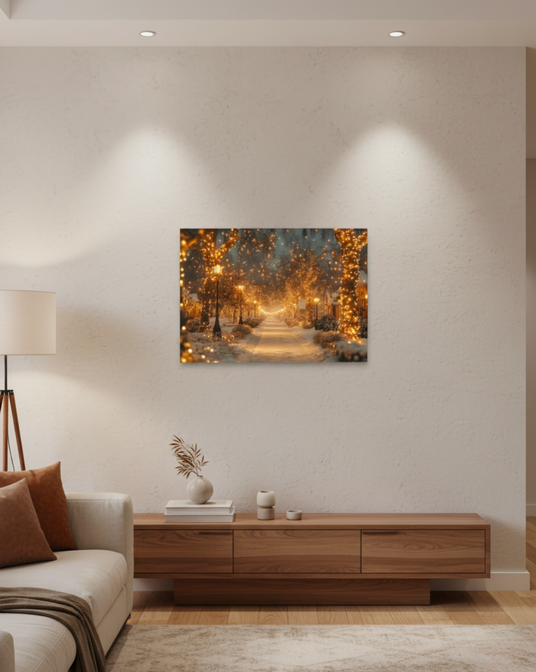 Canvas schilderij - Winter glow