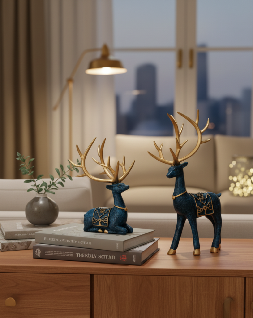 Festive Forest – Set van 2 Rendier-Beeldjes