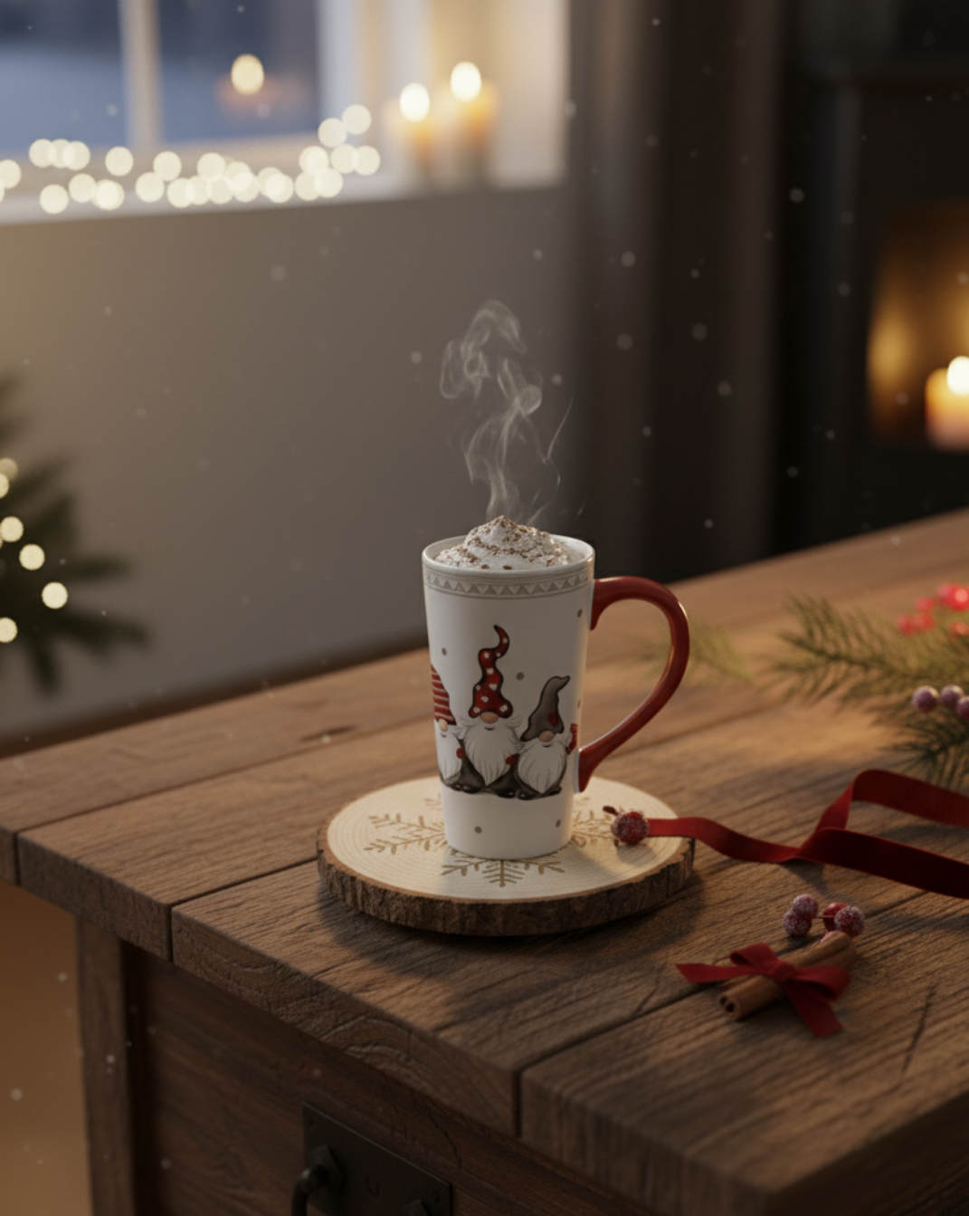 Kerst Mok Santa Claus – 550 ml Rood-Wit