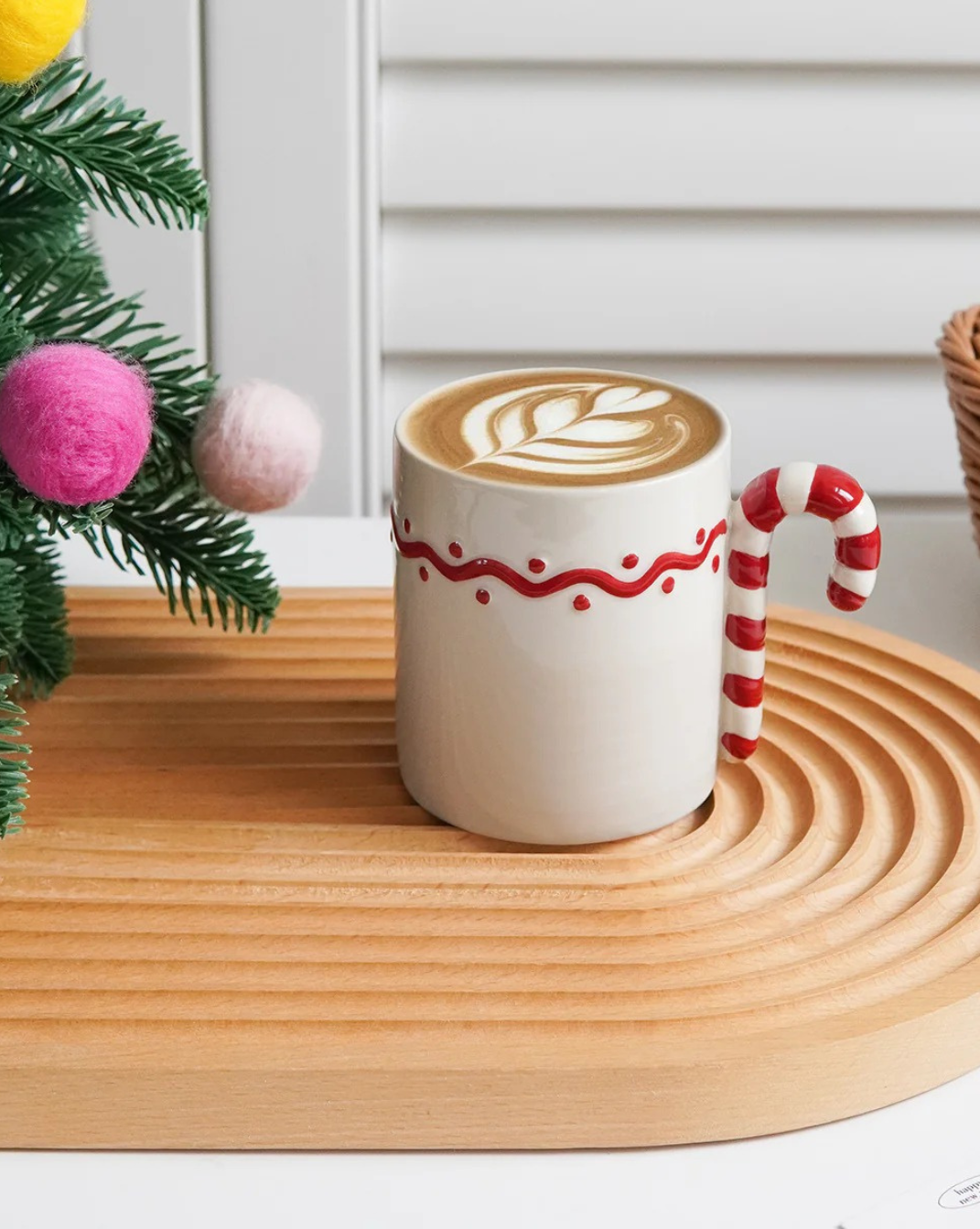 moderne keramische kerstmok - feestelijk design