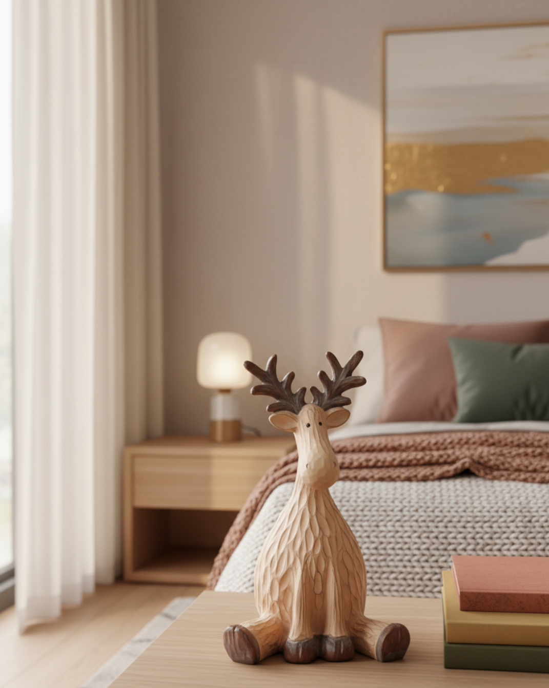 Feestelijk Rendier beeld - Kerstdecoratie vol Sfeer