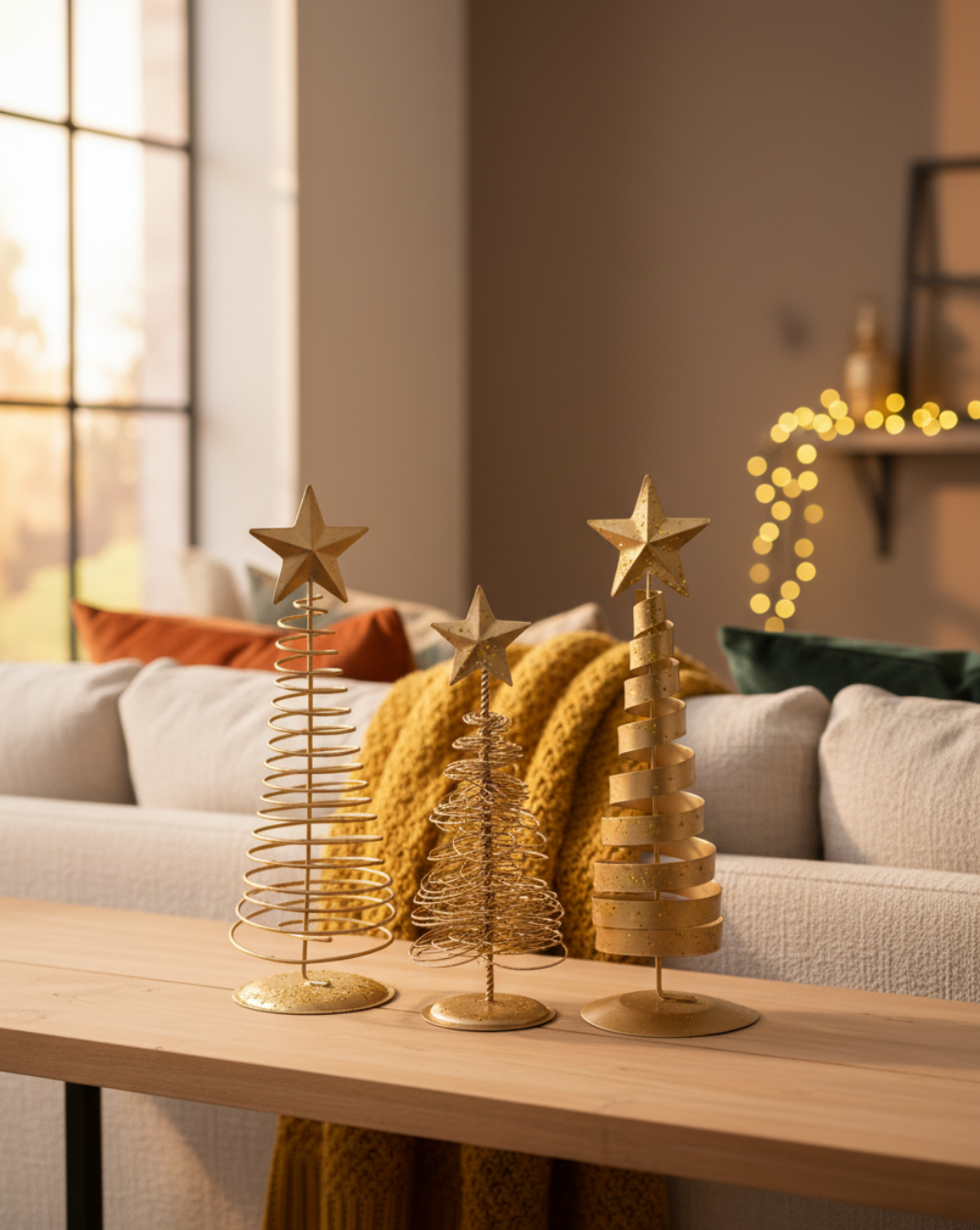 Vintage gouden ijzeren kerstboom decor