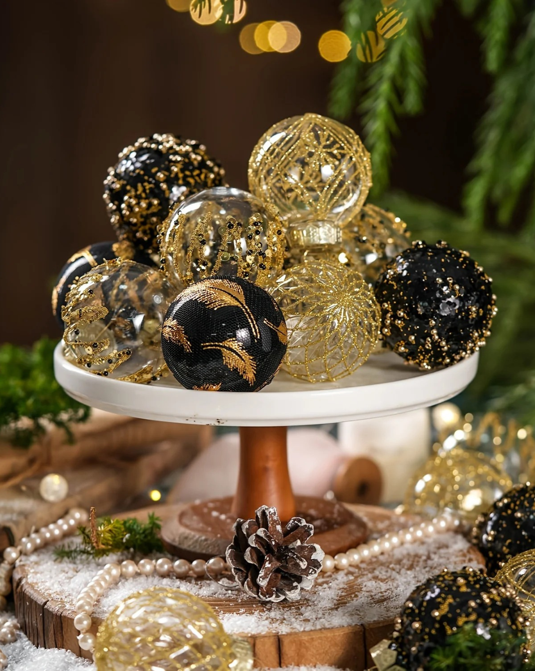 Moderne Kerstballen-Set – 25 Stuks – Elegante Mix voor de Kerstboom