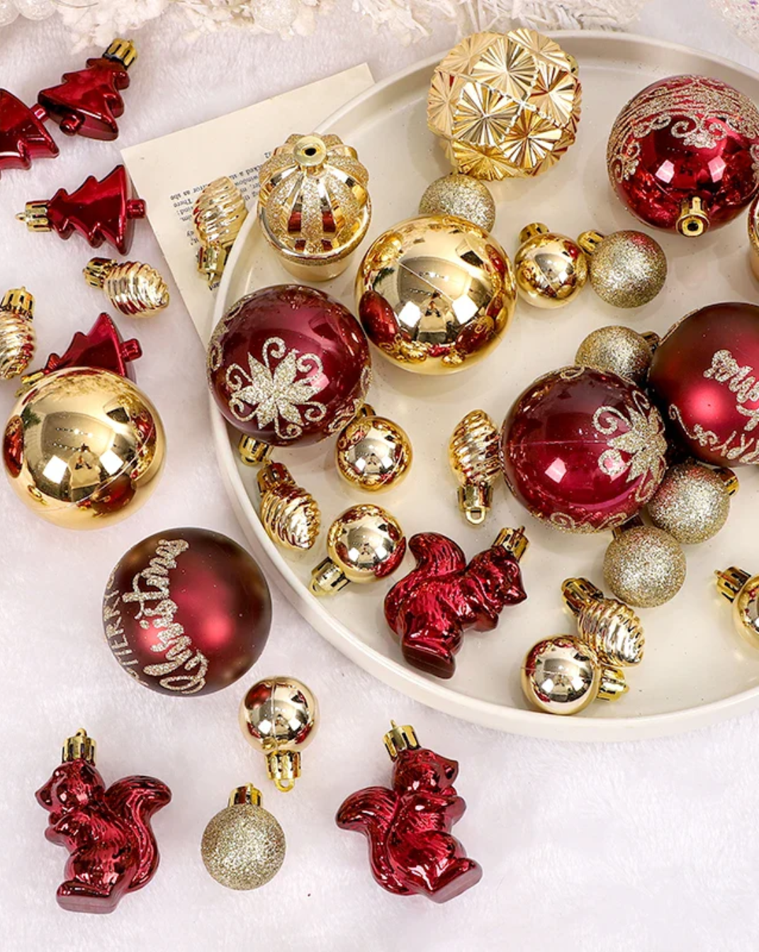 Shatterproof kerstballen-set 42 stuks