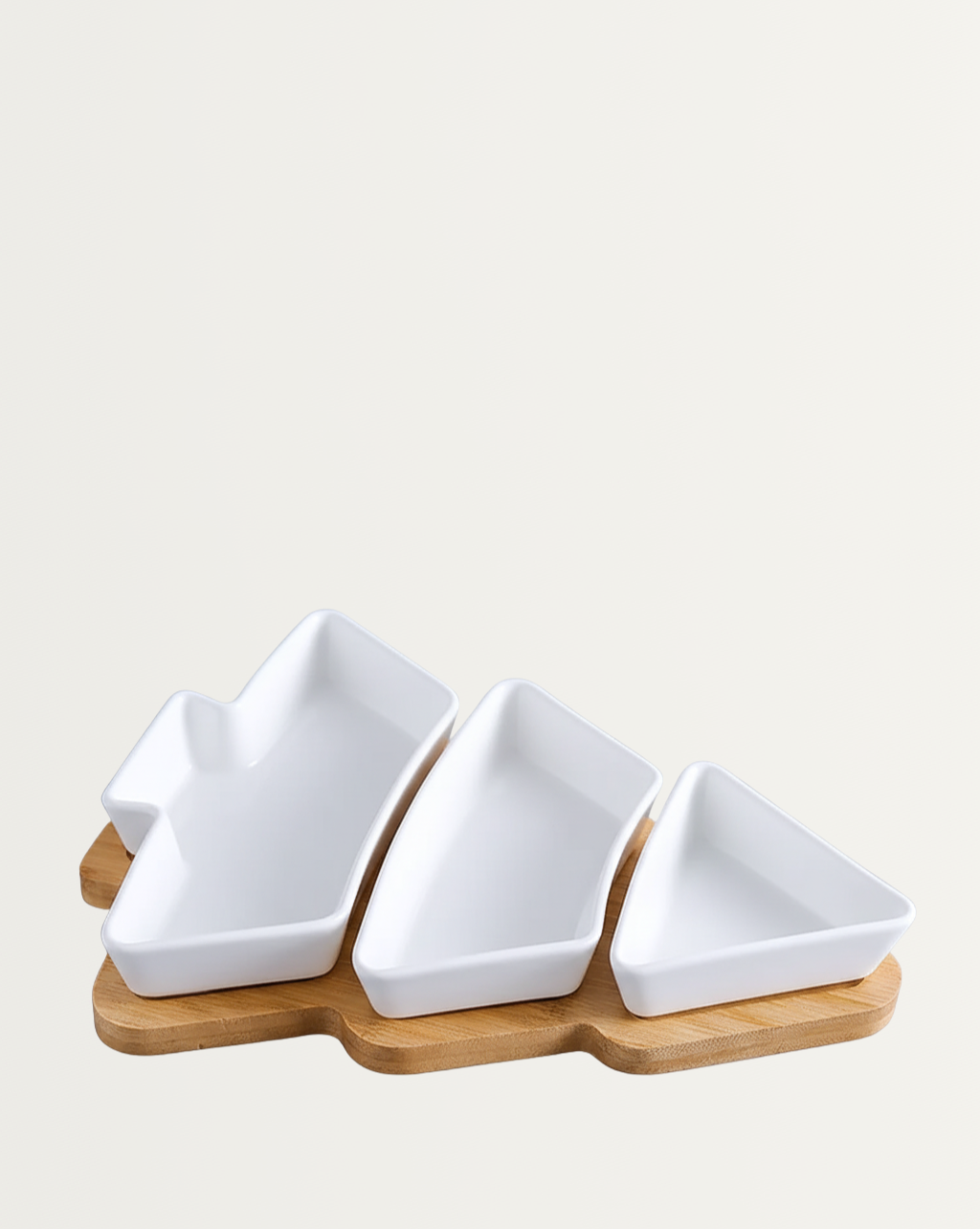 Porseleinen kerstboom serveerschaal set