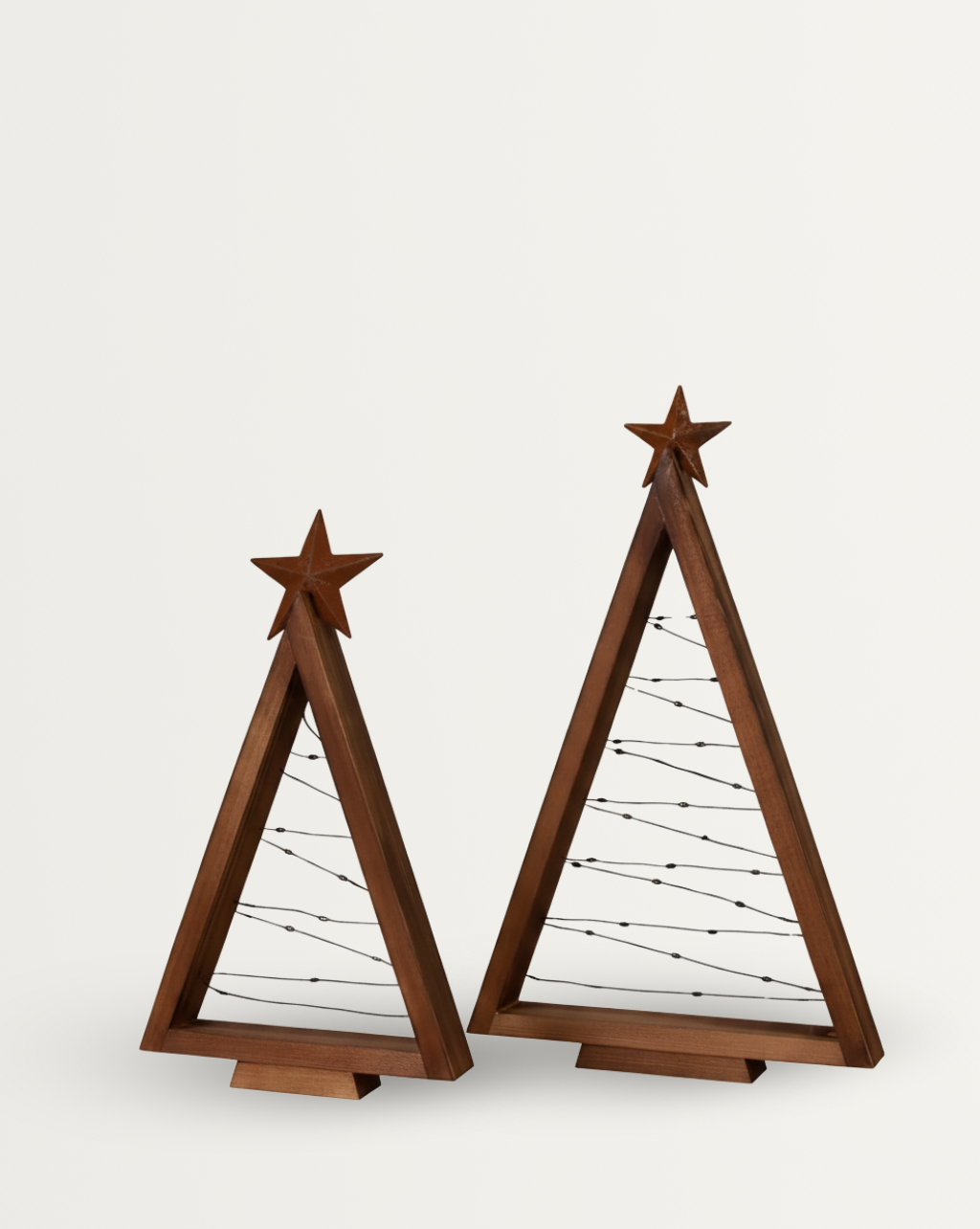 Houten LED kerstboom - feestelijke tafeldecoratie