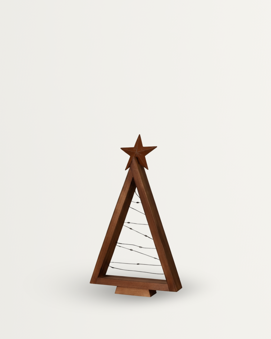 Houten LED kerstboom - feestelijke tafeldecoratie