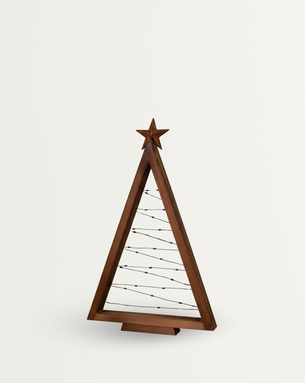 Houten LED kerstboom - feestelijke tafeldecoratie
