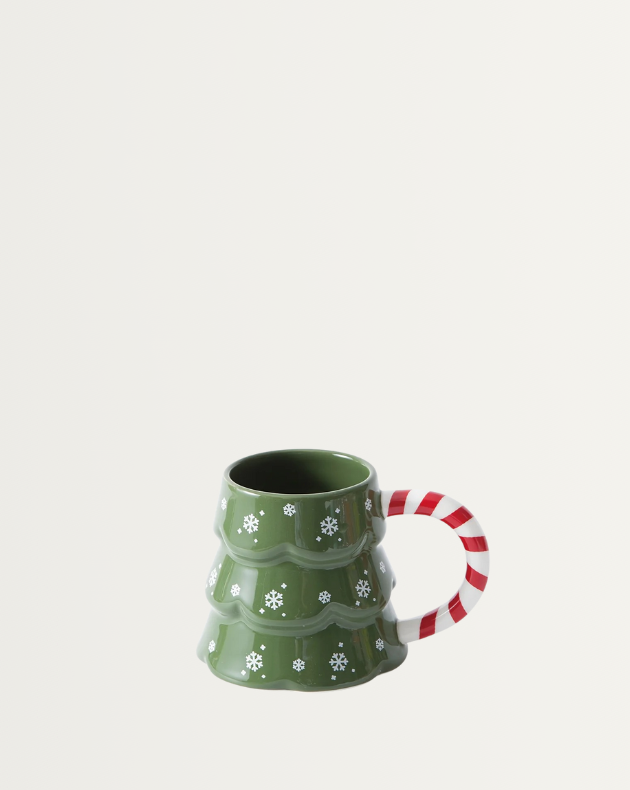 keramische Kerstboom Mok - Sneeuwvlok Design