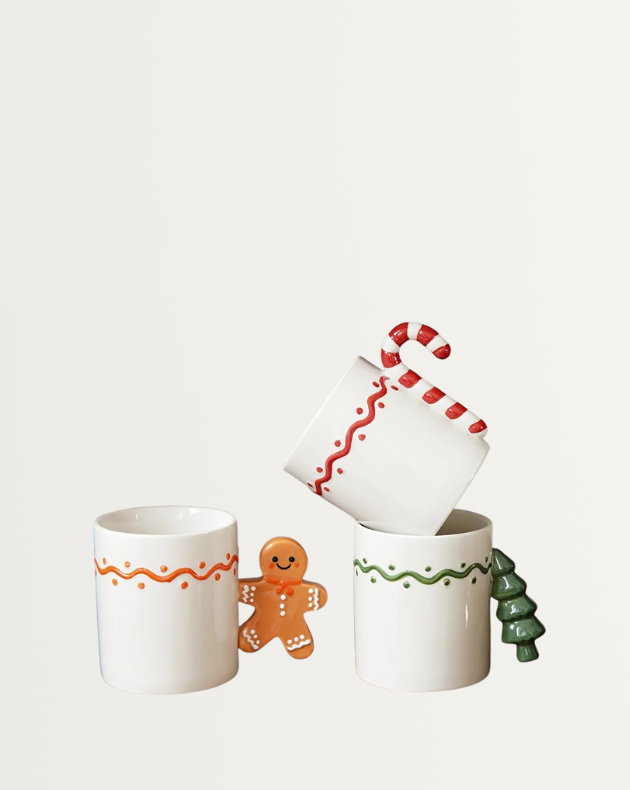 moderne keramische kerstmok - feestelijk design