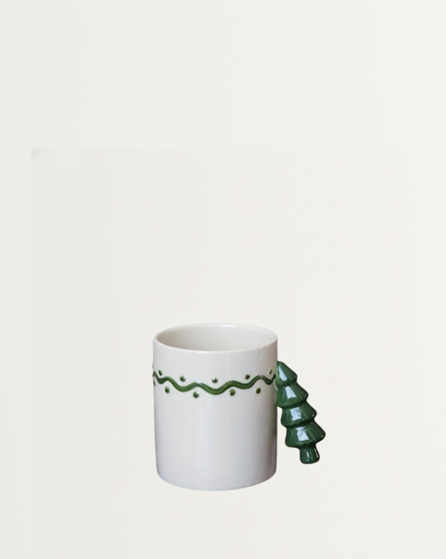 moderne keramische kerstmok - feestelijk design