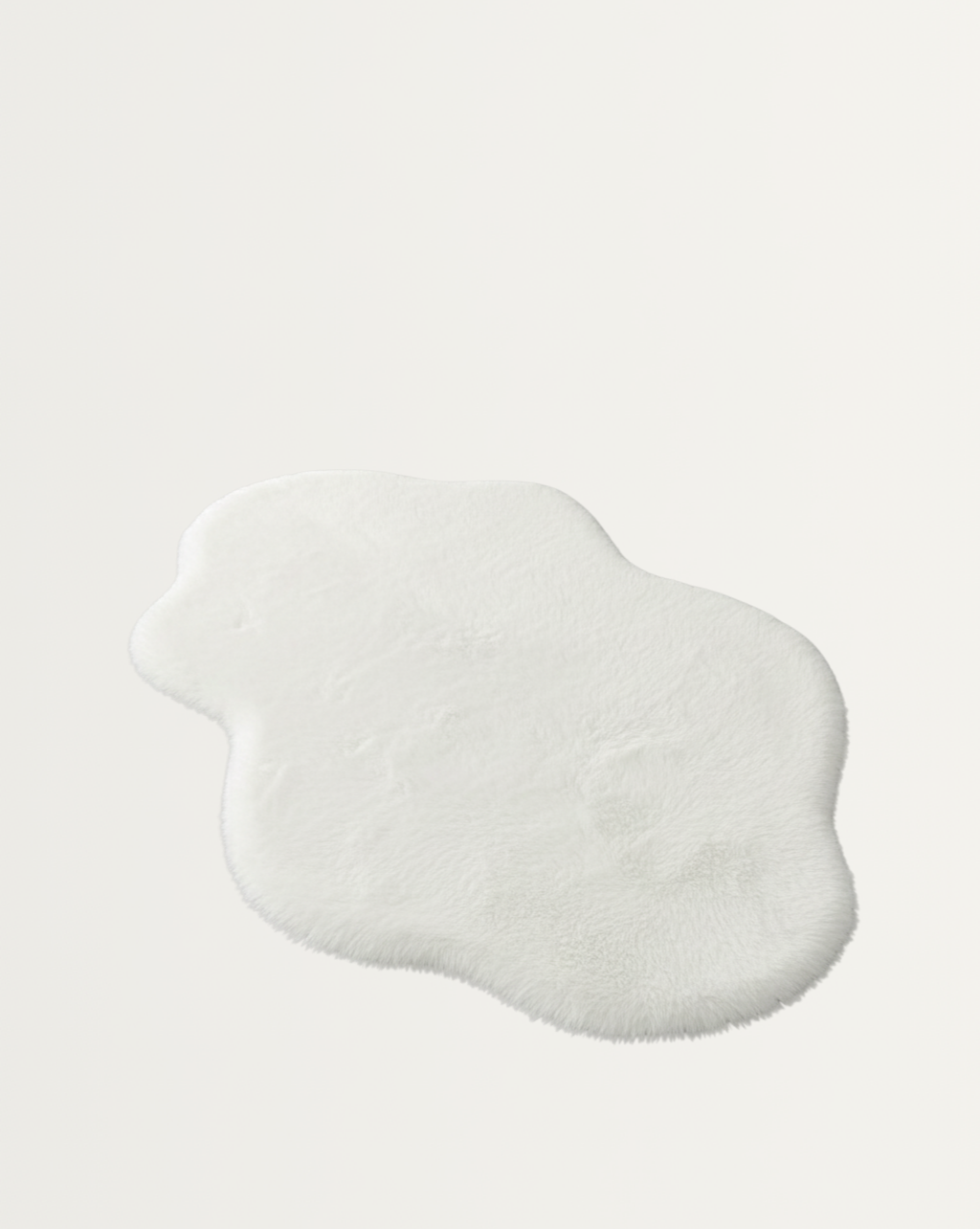 Ronde Pluche Vloermat – Crèmewit en Zacht, Ideaal voor Woonkamer en Slaapkamer