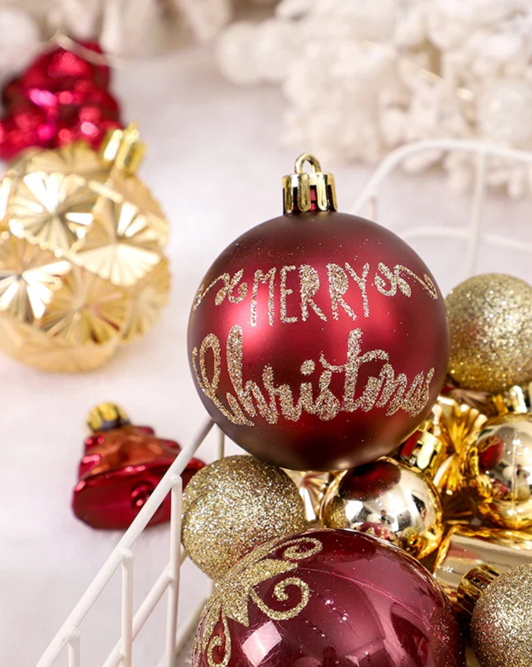 Shatterproof kerstballen-set 42 stuks