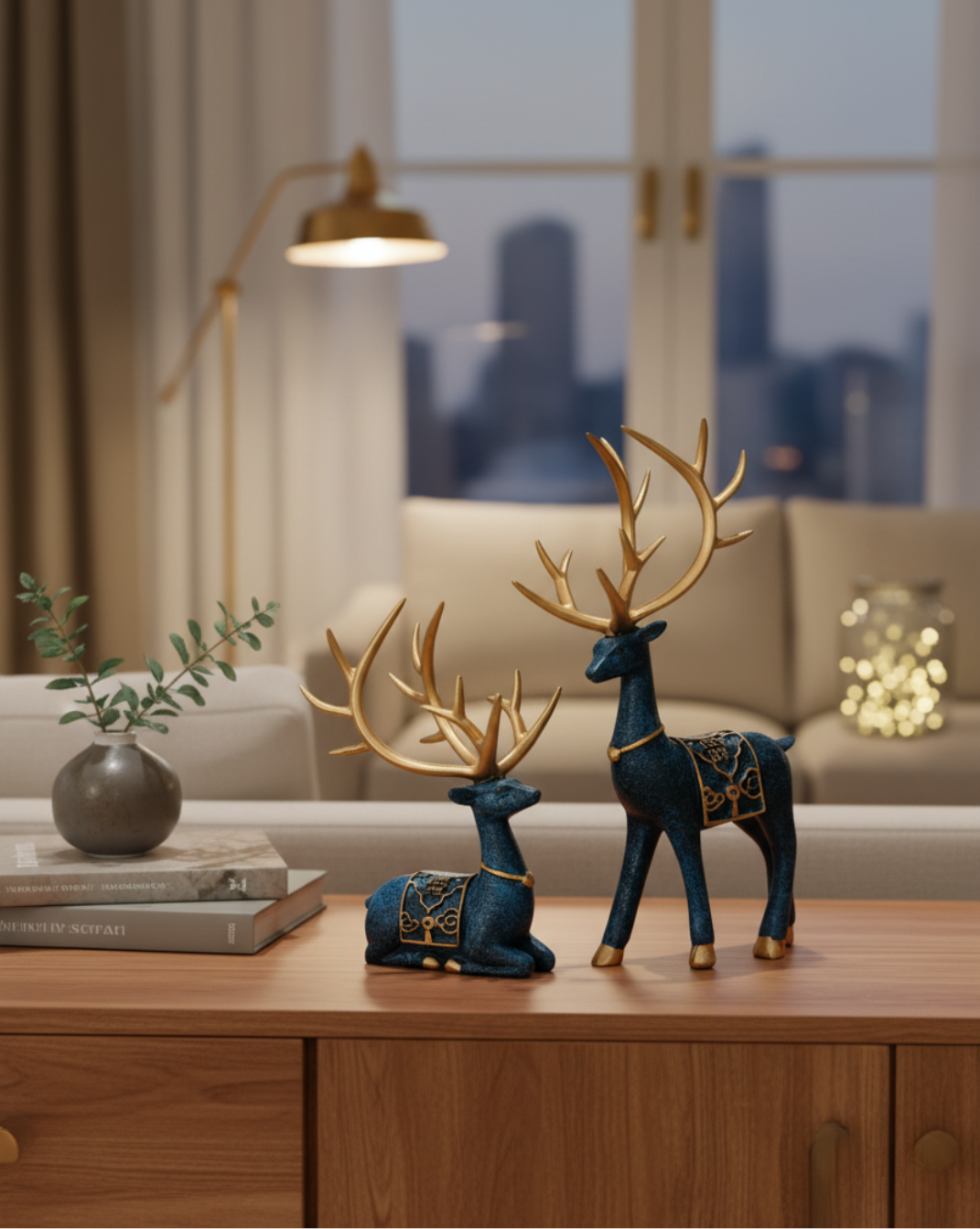 Festive Forest – Set van 2 Rendier-Beeldjes