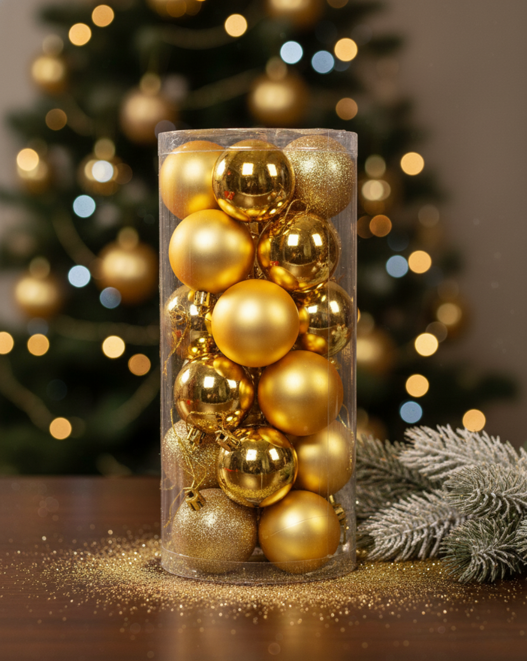 Basic kerstballen - 24 stuks